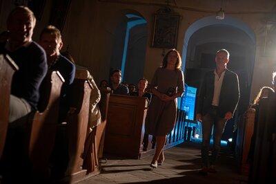 Umělecká ředitelka festivalu Tereza Kramplová, místostarosta Adršpachu Tomáš Dimter