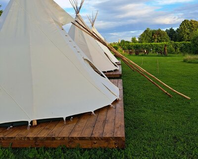 Kemp u zámku Meziměstí