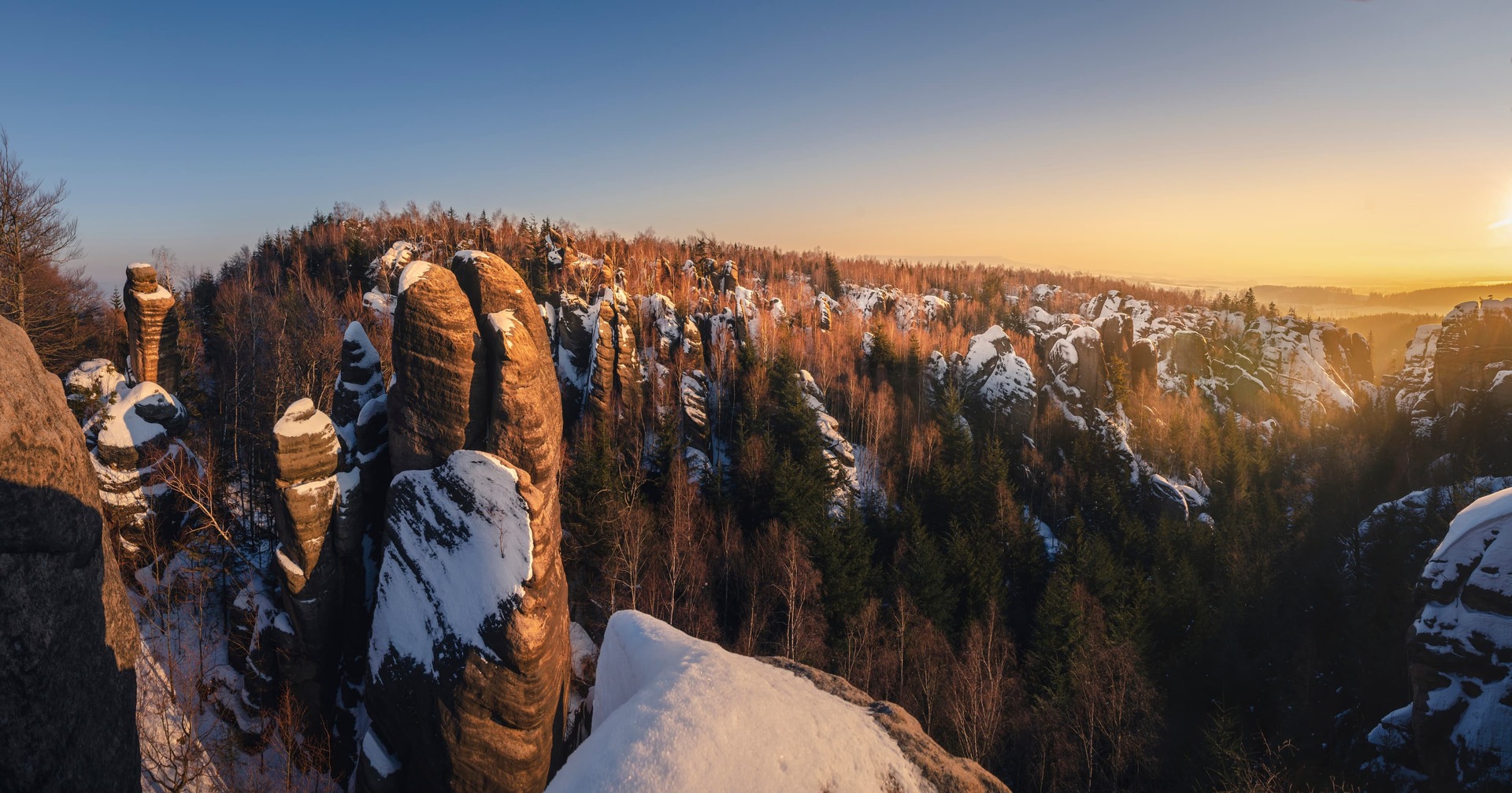 Broumovské stěny zima 2