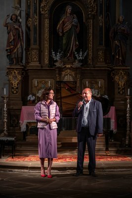 Ředitelka festivalu Tereza Kramplová a starosta Božanova Karel Rejchrt