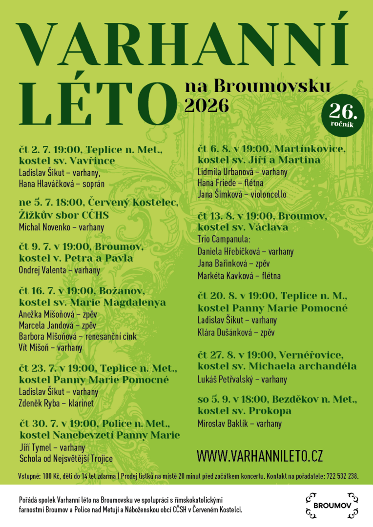 Varhaní léto na Broumovsku | Region Broumovsko
