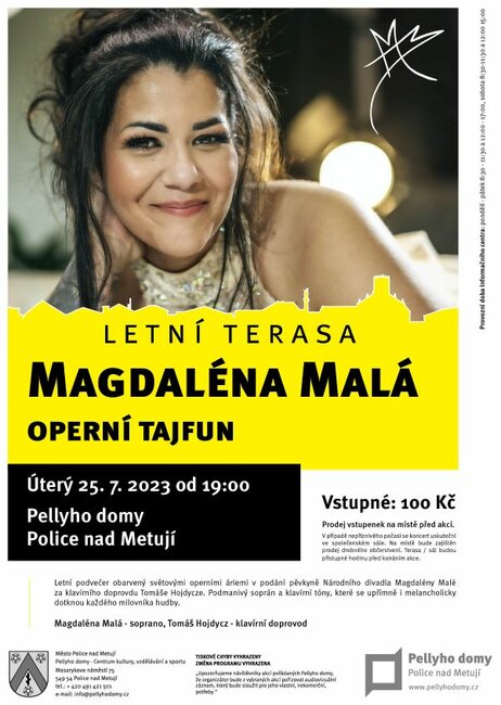 MAGDALÉNA MALÁ: Operní tajfun - koncert na terase