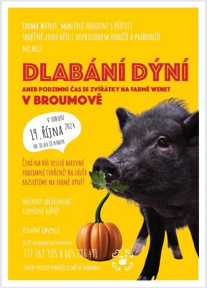 Dlabání dýní se zvířatky na Wenetu