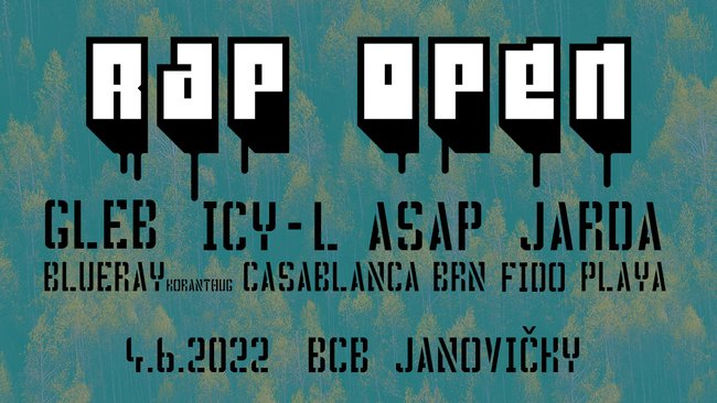 RAP OPEN – GLEB, ICY – L, ASAP JARDA a další