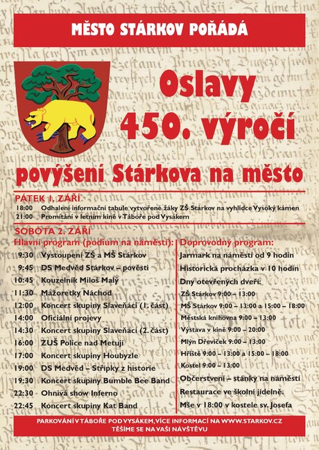 Oslavy 450. výročí povýšení Stárkova na město