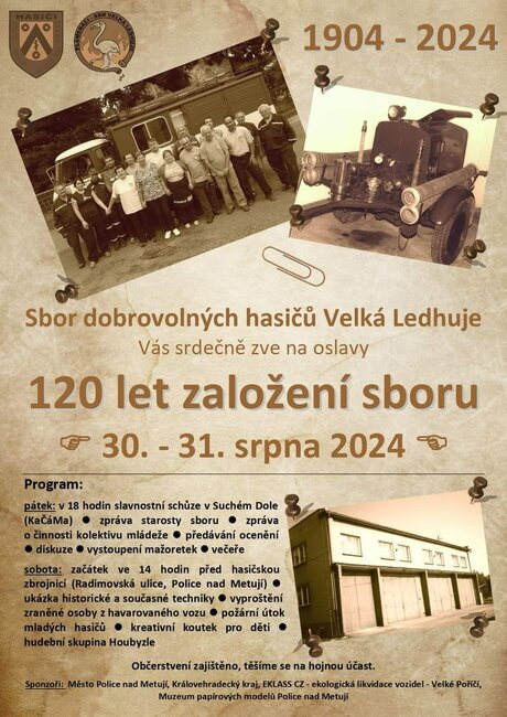 120 let založení sboru SDH Velká Ledhuje