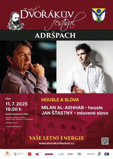 Dvořákův festival Adršpach: Housle a slova