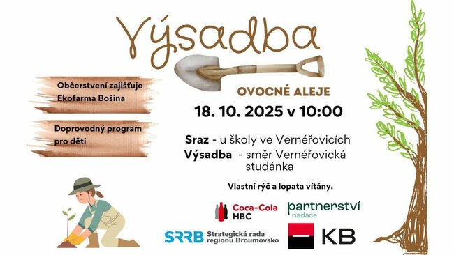 Výsadba ovocné aleje ve Vernéřovicích