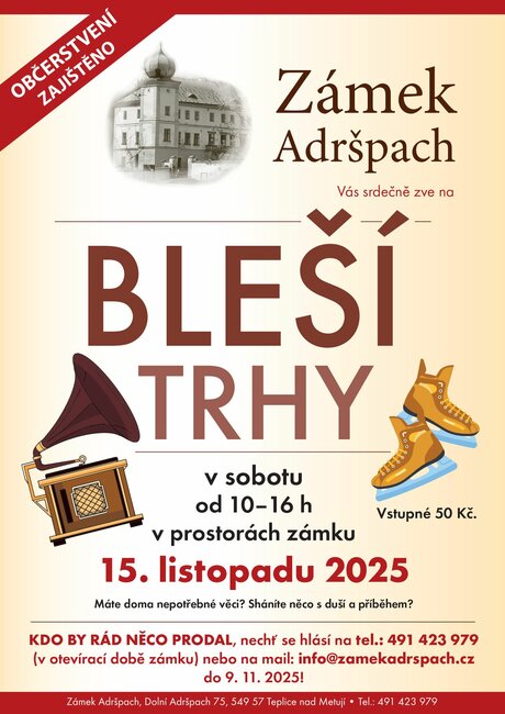 Bleší trhy na zámku Adršpach