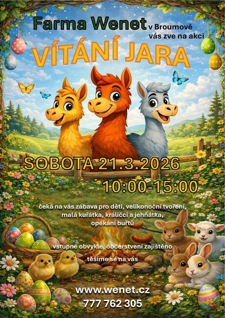 Vítání jara na Farmě Wenet