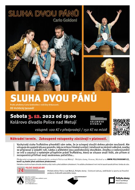Carlo Goldoni: Sluha dvou pánů - NÁHRADNÍ TERMÍN