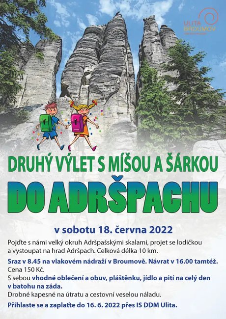 Druhý výlet s Míšou a Šárkou do Adršpachu
