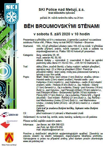 Běh Broumovskými stěnami