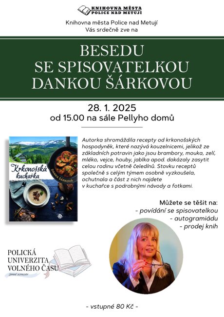 Beseda se spisovatelkou Dankou Šárkovou