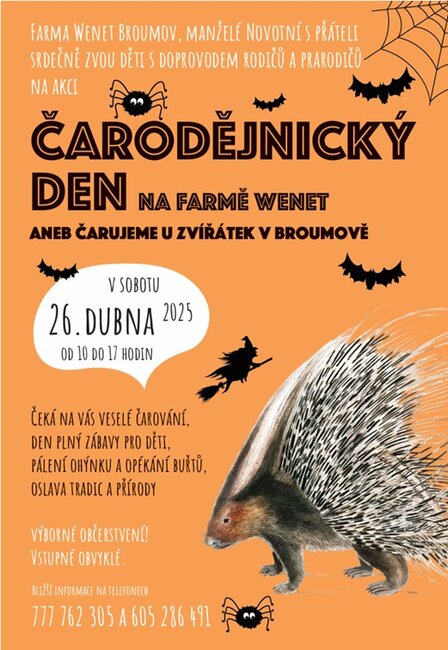 Čarodějnický den na farmě Wenet