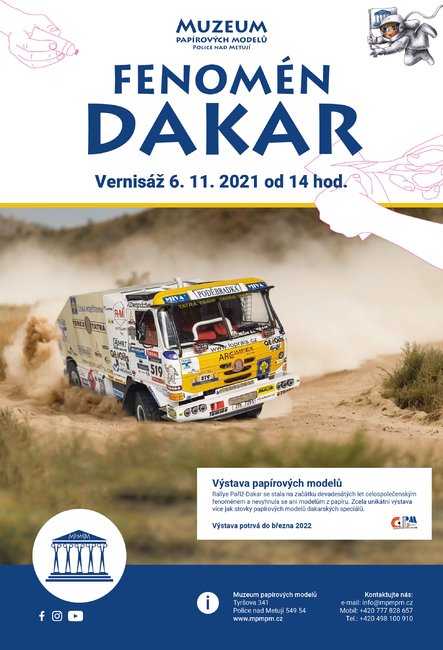 Fenomén Dakar: Výstava papírových modelů