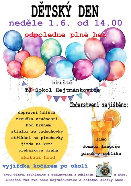 Dětský den v Hejtmánkovicích