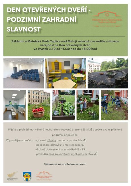 Den otevřených dveří a podzimní zahradní slavnost 