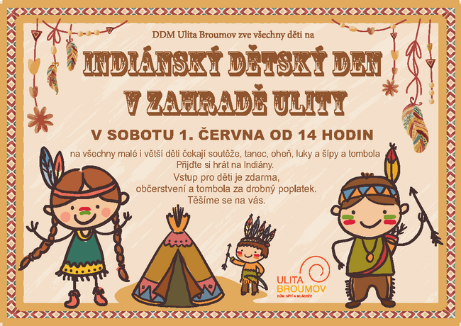 Indiánský dětský den v Ulitě - PRO NEPŘÍZEŇ POČASÍ ZRUŠENO