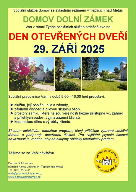Den otevřených dveří v Domově Dolní zámek
