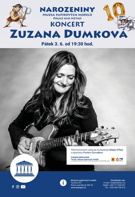 10. narozeniny Muzea papírových modelů: Koncert Zuzany Dumkové