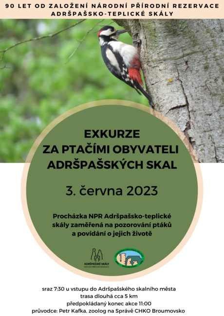 Exkurze za ptačími obyvateli Adršpašských skal