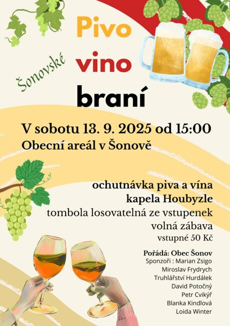 Šonovské pivo vino braní