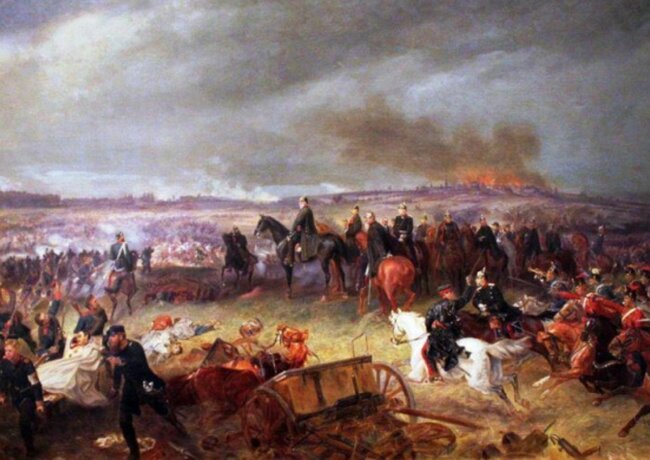 Čtení a zpívání o válce v roce 1866
