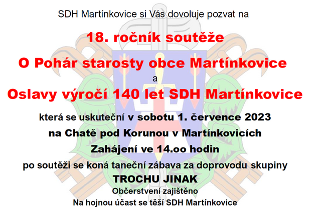 Noční soutěž a soutěž O pohár starosty