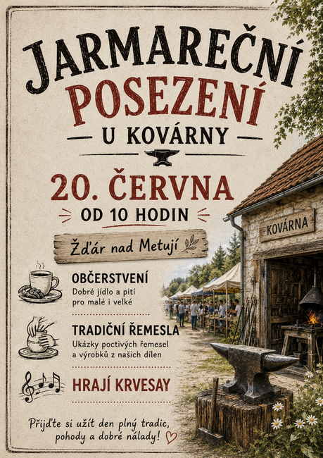 Jarmareční posezení u kovárny
