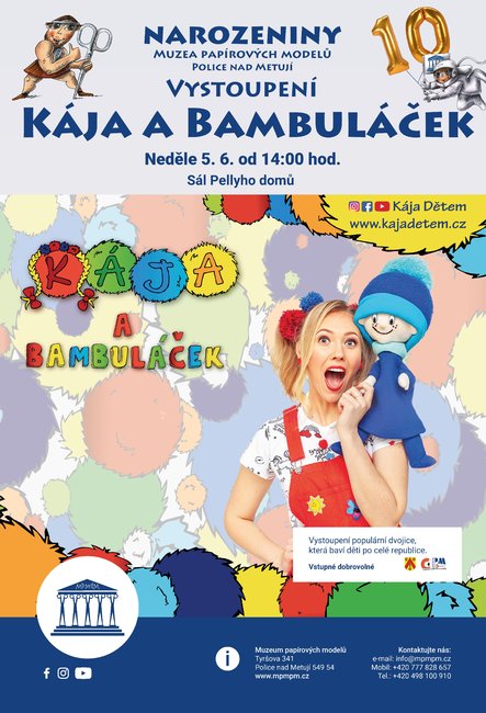 10. narozeniny Muzea papírových modelů: Kája a Bambuláček