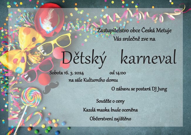 Dětský karneval v České Metuji