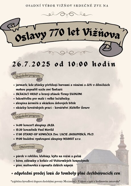 Oslavy 770 let Vižňova