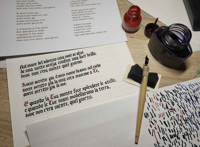 Kurz kaligrafie - Gotická kvadrata