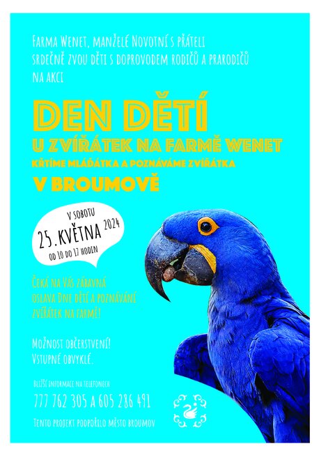 Den dětí u zvířátek na farmě Wenet