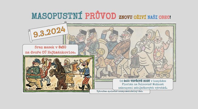 Masopustní průvod a vepřové hody