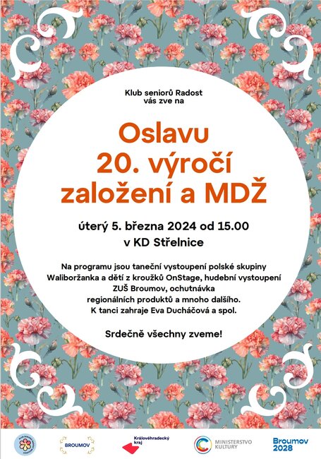 20. výročí založení klubu Radost 