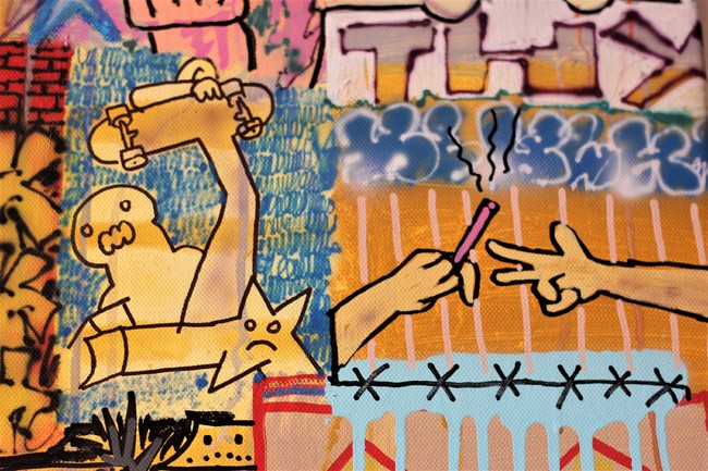 Runové písmo, městské šifry, drobnokresba, neony… Periferie Michala Škapy ožívá v Dětské galerii Lapidárium v Broumově