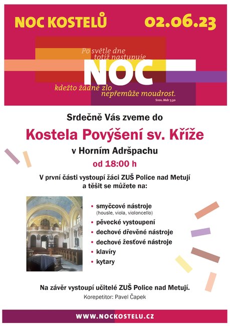 Noc kostelů v Adršpachu