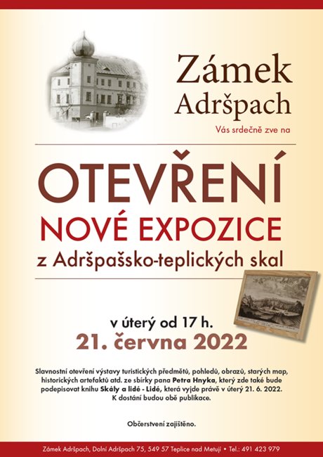 Otevření nové expozice z Adršpašsko-teplických skal