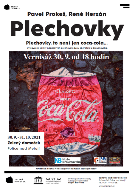 Po sýrových etiketách a zápalkových nálepkách se v Zeleném domečku budou vystavovat nápojové plechovky