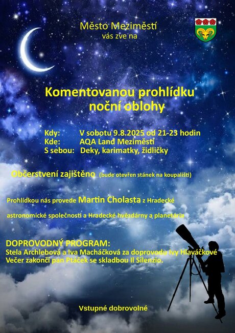 Komentovaná prohlídka noční oblohy