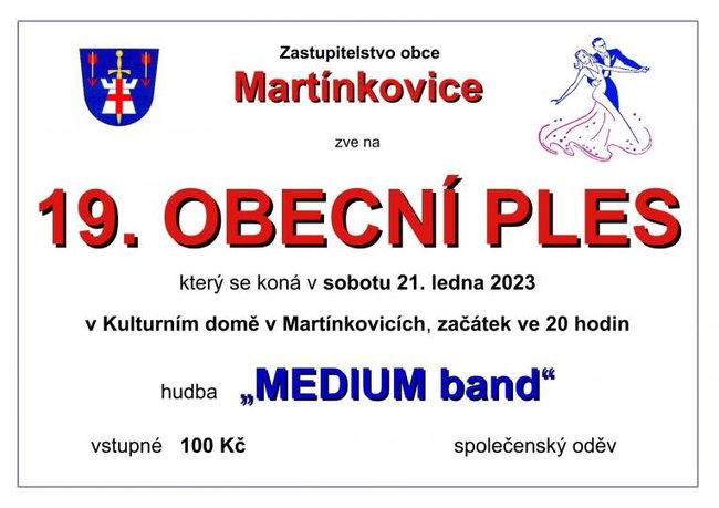 19. obecní ples v Martínkovicích