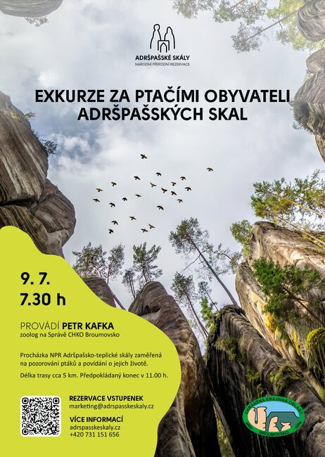 Exkurze za ptačími obyvateli Adršpašských skal