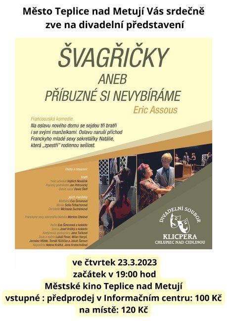 Divadlo: Švagřičky aneb příbuzné si nevybíráme