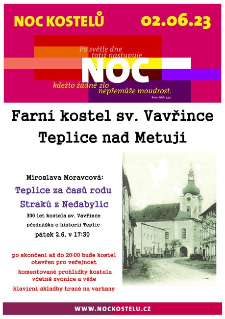 Noc kostelů v Teplicích nad Metují
