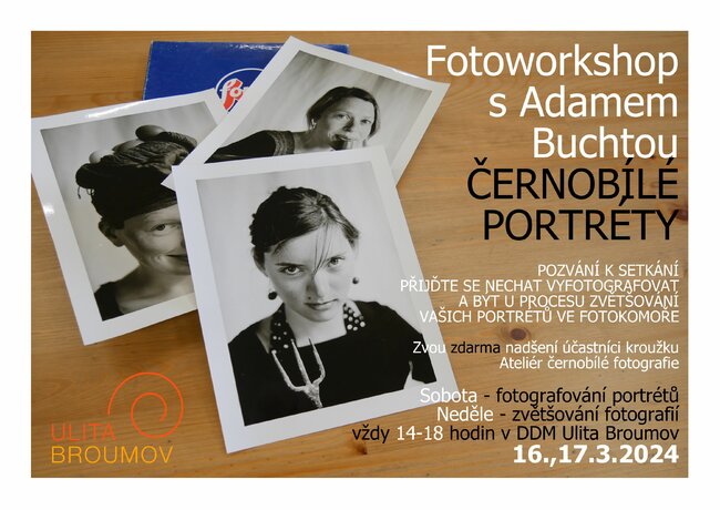 Workshop fotografie: Černobílé portréty