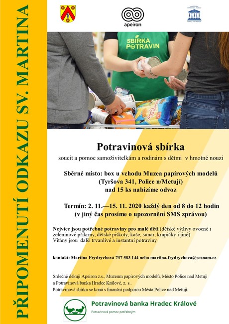 Potravinová sbírka v Polici nad Metují
