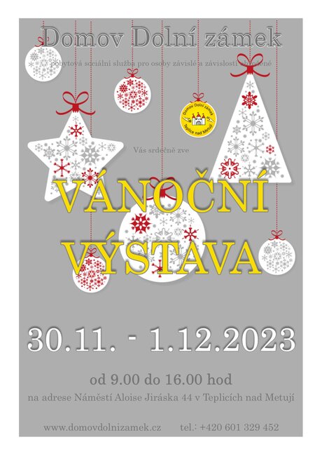 Vánoční výstava Domov Dolní zámek