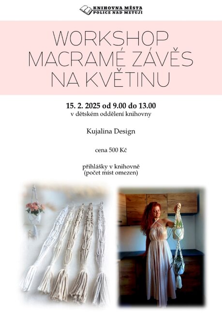 Workshop/ Macramé závěs na květinu